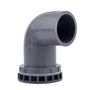 MEXEWORD Raccord coudé Droit en PVC Gris de 20 à 50 mm for Tuyau d'aquarium, raccord de Drainage for Tuyau d'arrosage de Jardin(Elbow 2 I.D 40mm)