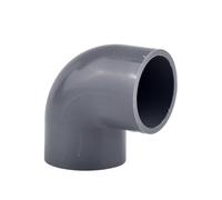 MEXEWORD Raccord coudé en T Droit en PVC Gris de 20 à 63 mm for Tube d'eau d'aquarium, Adaptateur d'irrigation de Jardin(90 Degree Elbow Inner Dia 50mm)