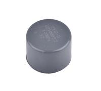 MEXEWORD Raccord coudé en T Droit en PVC Gris de 20 à 63 mm for Tube d'eau d'aquarium, Adaptateur d'irrigation de Jardin(End Cap Inner Dia 50mm)