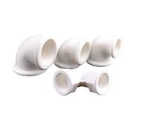 MEXEWORD Raccord coudé PPR à Filetage Femelle 1/2", 3/4", 1", for Tuyau d'eau Blanc, Adaptateur d'irrigation for Aquarium, Accessoires for Aquarium(1l2-1I2 lnch)