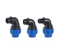 MEXEWORD Raccord de Tuyau en PE 20 mm, 25 mm, 32 mm, coude réducteur for Tube d'eau, Filetage mâle 1/2", 3/4", 1", raccord Rapide(3/4")