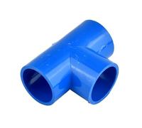 MEXEWORD Raccord de Tuyau en PVC Bleu 20 à 63 mm, coude Droit en T, Embout for Tuyau d'arrosage de Jardin, raccords for Aquarium, coude 90° à 45°(Tee Inner Dia 20mm)