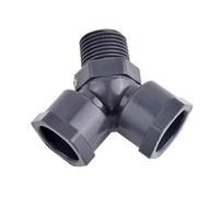 MEXEWORD Raccord en PVC 20 mm, Filetage Femelle/mâle 1/2" 1/4", 1 pièce, for Irrigation de Jardin, vanne d'échantillonnage en T de Type Y, raccords for réservoir d'eau d'aquarium(1l4 inch)