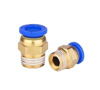 MEXEWORD Raccord Rapide pneumatique à Pression directe, 5 pièces, 4 mm, 6 mm, 8 mm, 10 mm, Filetage mâle M5 M6 M8 M10 M12 M14 M16 M20, raccord Rapide for Tuyau(8mm-M12x1.75 5PCS)