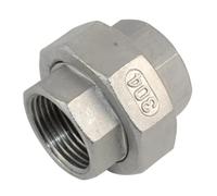 MEXEWORD Raccord Union en Acier Inoxydable 304 1/4" 3/8" 1/2" 3/4" 1" 1-1/4" 1-1/2" 2" BSP Raccord de Tuyau moulé à Filetage mâle Femelle(1-1/2")