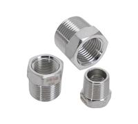 MEXEWORD Raccords de tuyauterie 1/4'' 1/2'' DN8 DN10 DN15 DN20 304 Adaptateur de raccord de Maquillage en Acier Inoxydable Raccords de plomberie(DN10 to DN15)