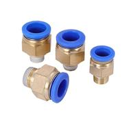 MEXEWORD Raccords pneumatiques PC PC4/6-M6/M8/M10/M12 Raccord de Tuyau à Filetage métrique mâle Raccord Rapide en Laiton for Tuyau d'air Plomberie(PC 6mm-M10x1)