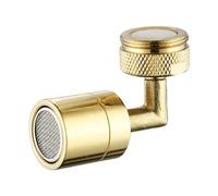 MEXEWORD Rallonge Universelle de Robinet de Salle de Bain pivotante en Laiton doré de 24 mm, Anti-éclaboussures, aérateur de Robinet de lavabo, Rotation à 720 degrés