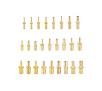 MEXEWORD Réducteur de raccord de Tuyau Droit, 4 6 8 10 12 14 16 19mm, Adaptateur de connecteur de coupleur en cuivre for Air, Carburant, gaz et Eau(10x8mm)