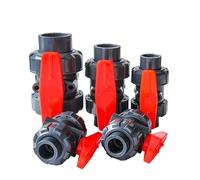 MEXEWORD Robinet à Boisseau sphérique Double Union en PVC 20/25/32/40/50/63 mm, Adaptateur for Aquarium de qualité Chimique, connecteur de Tuyau d'arrosage et d'irrigation(Inner Dia 50mm)