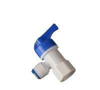 MEXEWORD Tuyau OD 1/4 "3/8" 1/4 "BSP, Filetage Femelle, coude à Connexion Rapide, réservoir de Pression, Robinet à Bille en Plastique, raccord d'osmose de récupération d'eau RO(1/4")