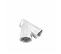 MEXEWORD Y-45 304 Acier Inoxydable Y-Way Filetage Interne T incliné à 45 degrés Filetage Interne Interface à Trois Voies Tuyaux Un Tiers(Y-45 1/4")
