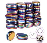 Mexgcom 20 PièCes Aimants en HéMatite, Jeu De Pierres MagnéTiques avec Corde, Jeu D'éChecs MagnéTiques De Jeu, Les RéUnions, Le Bureau, Les Voyages, Les FêTes, Le Camping (Couleur)