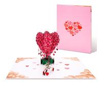 Mexgcom Carte Pop-Up Livré avec Une Enveloppe et Une Petite Carte, Peut Être Envoyé à Une Petite Amie, Un Partenaire, Un Ami Ou Toute Autre Personne Importante, Carte-de Voeux 3D (Arbre d'amour)