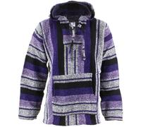 Mexicain Baja à Capuche Jerga Drogue Tapis Pull Siesta Surf Hippie Baha Violet