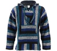Mexicain Baja à Capuche Jerga Tapis Pull Siesta Surf Hippie Baha Pull