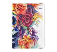 Mexicain Jour De La Mort Belle Dame Cuir Passeport Livre Titulaire Pour Voyage Documents Organisateur Protecteur Passeport Titulaire Pour Les Femmes Imperméable, Mexicain Jour De La Mort Belle Dame, 1