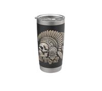 Mexicain Mictlantecuhtli Aztec Death Skull Mesoamerica Inca Gobelet isotherme en acier inoxydable double paroi