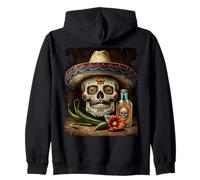 Mexicain Sugar Skull Tequila Sombrero Cinco De Mayo Hommes Femmes Sweat à Capuche