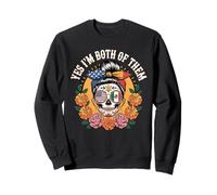 Mexican American Sugar Skull USA Mexico Heritage Sweatshirt