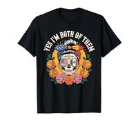 Mexican American Sugar Skull USA Mexico Heritage T-Shirt