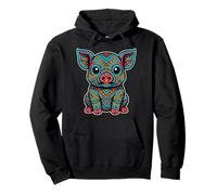 Mexican Aztec Maya Pig Mythologie Oeuvres d'art indigènes Sweat à Capuche
