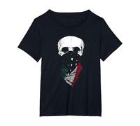 Mexican Flag Independence Day Mexico Skull Bandana T-Shirt, Femme Grandes Tailles, Noir, 6X
