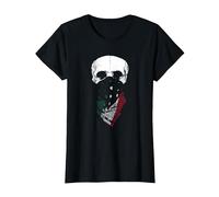 Mexican Flag Independence Day Mexico Skull Bandana T-Shirt, Femme, Noir, XL