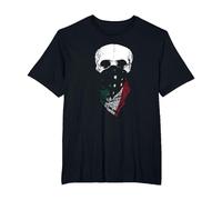Mexican Flag Independence Day Mexico Skull Bandana T-Shirt, Homme Grandes Tailles, Noir, 5X Tall