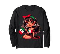 Mexican Girl Power Latina Proud Attitude Mexicans Roots Tee Manche Longue