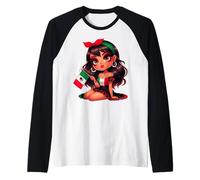 Mexican Girl Power Latina Proud Attitude Mexicans Roots Tee Manche Raglan