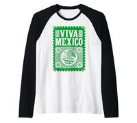 Mexican Hispanic Siesta Pride México Eagle Emblem Patriotic Manche Raglan