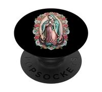 Mexican Religious Art Virgin of Guadalupe for Christian Mom PopSockets PopGrip Adhésif