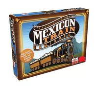 Mexican Train Dominoes - avec 91 Dominos Points Colores Double 12, locomotives, Gare - Train Mexicain - Set Jeu Societe avec Carte