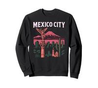 Mexico, CDMX, Retro Angel Travel Architecture, Ciudad Mex Sweatshirt