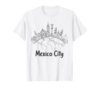 Mexico City Skyline Minimalist Line Art Souvenir de Voyage T-Shirt