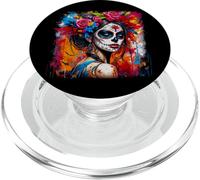 Mexico Dia De Los Muertos Skeletons Mexican Catrina Hispanic PopSockets PopGrip pour MagSafe
