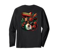 Mexico Flag Mexican Hispanic Siesta Pride Viva México Women Manche Longue