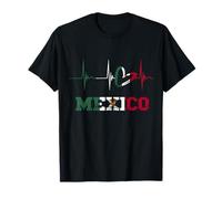 Mexico Heart Beat EKG Cardiogramme du Mexique T-Shirt