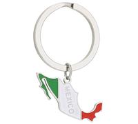 Mexique Border Line Carte Drapeau Porte-clés En Acier Inoxydable Charme Pendentif Porte-clés Souvenirs Bijoux Mexique Carte Drapeau Porte-clés