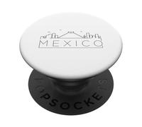 Mexique Skyline Graphic Hommes Femmes Mexique Paysage Urbain PopSockets PopGrip Adhésif