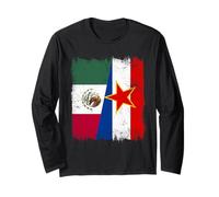 Mexique Yougoslavie Demi-Drapeau Patrimoine yougoslave Mexicain Manche Longue