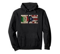 MexiRicain : Mexique Porto Rico Drapeau Mexicain illustré Sweat à Capuche