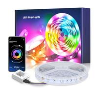 Mexllex Ruban Led 5m, Bande Led Flexible Bandeau Led avec TéLéCommande Bluetooth App, Synchroniser avec la Musique, Lumiere Led pour Fête Décor pour la Maison Chambre Bar