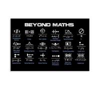 MExmeb Poster sur toile Beyond Maths Education - Décoration murale pour salon, chambre à coucher - Style sans cadre - 30 x 45 cm