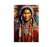 MExmeb Poster sur toile Native American Art 12, décoration de chambre à coucher, paysage sportif, bureau, chambre, cadeau, sans cadre, 50 x 75 cm