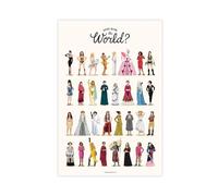 MExmeb Poster « Who Run The World » - Art inspirant - Féminisme - Décoration pour chambre à coucher, bureau, chambre - Cadeau sans cadre - 30 x 45 cm