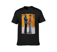 MEXMOB Starsky and Hutch TV Show Men's T-Shirt Graphic Printed Black Tee XXL