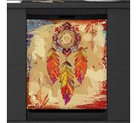 Mexpekil Aimant attrape-rêves en forme de plumes pour lave-vaisselle, 53,3 x 66 cm, autocollant décoratif pour porte d'entrée, panneau magnétique imperméable pour cuisine