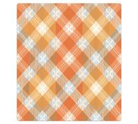 Mexpekil Aimant de lave-vaisselle à carreaux orange et blanc, 53,3 x 66 cm, autocollant décoratif pour porte d'entrée, panneau magnétique imperméable pour cuisine